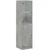 vidaXL Buffet avec porte en verre gris béton 35x37x142 cm