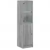 vidaXL Buffet avec porte en verre sonoma gris 35x37x142 cm