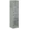 vidaXL Buffet avec portes en verre gris béton 35x37x142 cm