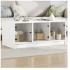 vidaXL Table basse avec portes en verre blanc 102x50x42 cm