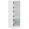 vidaXL Buffet avec portes en verre blanc 35x37x109 cm