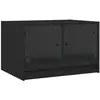 vidaXL Table basse avec portes en verre noir 68x50x42 cm