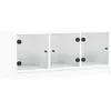 vidaXL Meuble TV avec portes en verre blanc 102x37x42 cm
