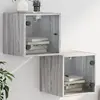 vidaXL Tables de chevet et portes vitrées 2pcs sonoma gris 35x37x35cm
