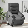 vidaXL Fauteuil inclinable de massage électrique gris similicuir