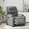 vidaXL Fauteuil de massage inclinable électrique gris similicuir