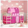 Vidaxl - Lit mezzanine enfants avec tunnel sans matelas rose 90x190 cm