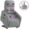 vidaXL Fauteuil de massage inclinable Gris clair Tissu