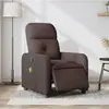 vidaXL Fauteuil de massage inclinable électrique Marron foncé Tissu