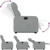 vidaXL Fauteuil inclinable électrique gris clair tissu