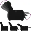 vidaXL Fauteuil inclinable électrique noir tissu