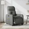 vidaXL Fauteuil inclinable de massage électrique gris foncé tissu