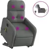 vidaXL Fauteuil inclinable de massage électrique Gris foncé Tissu