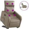 vidaXL Fauteuil inclinable de massage électrique cappuccino similicuir