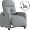 vidaXL Fauteuil inclinable électrique Gris clair Tissu