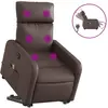 vidaXL Fauteuil inclinable de massage électrique marron similicuir