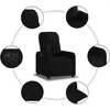 vidaXL Fauteuil inclinable électrique Noir Tissu
