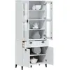 vidaXL Buffet VIKEN blanc 80x40x190 cm bois massif de pin