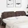 vidaXL Coussin de tête de lit marron 200 cm similicuir