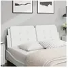 vidaXL Coussin de tête de lit blanc 140 cm similicuir