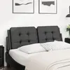 vidaXL Coussin de tête de lit noir 120 cm similicuir