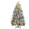 Vidaxl sapin artificiel articulé 300 led et boules 240 cm