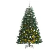 vidaXL Sapin de Noël artificiel articulé 300 LED et boules 210 cm