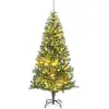 vidaXL Sapin de Noël artificiel 300 LED&boules&neige floquée 240 cm