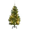 vidaXL Sapin de Noël artificiel articulé 150 LED et boules 120 cm