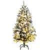 Vidaxl - Sapin de Noël artificiel articulé 150 led et boules 120 cm Blanc