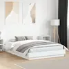 vidaXL Cadre de lit blanc 150x200 cm bois d'ingénierie
