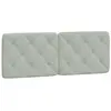 vidaXL Coussin de tête de lit gris clair 140 cm velours