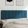 vidaXL Coussin de tête de lit bleu 160 cm velours