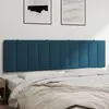 Non communiqué vidaXL Coussin de tête de lit bleu 180 cm velours