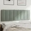 vidaXL Coussin de tête de lit gris clair 140 cm velours