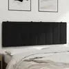 vidaXL Coussin de tête de lit noir 140 cm velours