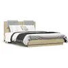 vidaXL Cadre de lit avec tête de lit chêne sonoma 140x190 cm