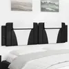 vidaXL Coussin de tête de lit noir et blanc 180 cm similicuir