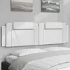 vidaXL Coussin de tête de lit blanc 183 cm similicuir