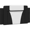 vidaXL Coussin de tête de lit noir et blanc 100 cm similicuir
