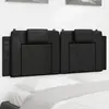 vidaXL Coussin de tête de lit noir 120 cm similicuir