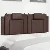 vidaXL Coussin de tête de lit marron 120 cm similicuir