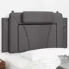 vidaXL Coussin de tête de lit gris 100 cm similicuir