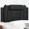 vidaXL Coussin de tête de lit noir 100 cm similicuir