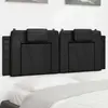 vidaXL Coussin de tête de lit noir 152 cm similicuir