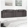 vidaXL Coussin de tête de lit gris 200 cm similicuir