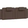 vidaXL Coussin de tête de lit marron 140 cm similicuir