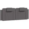 vidaXL Coussin de tête de lit gris 140 cm similicuir