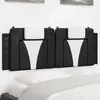 vidaXL Coussin de tête de lit noir et blanc 120 cm similicuir