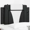 vidaXL Coussin de tête de lit noir et blanc 80 cm similicuir